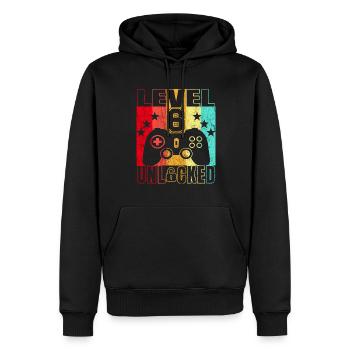 6 ans chemise d’anniversaire Gamer 6. - Sweat à capuche Premium bio Homme - noir - Devant - Nico (187cm)