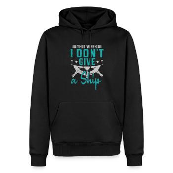 This Week I Dont Give A Ship Captain Anchor - Männer Premium Bio Hoodie - Schwarz - Vorne - Nico (187cm)