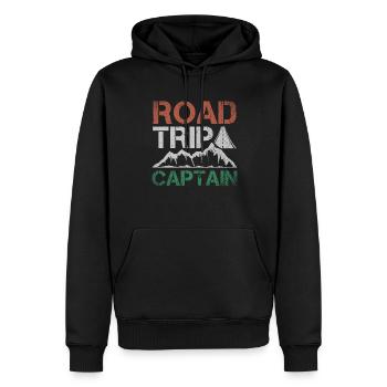 Road Trip Captain Loisir Aventure Excursion - Sweat à capuche Premium bio Homme - noir - Devant - Nico (187cm)