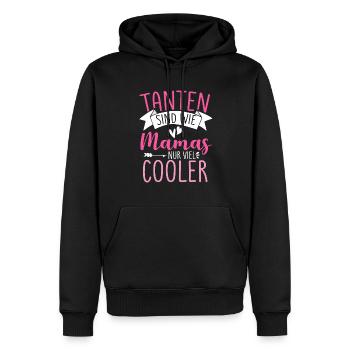 Tanten Sind Wie Mamas Nur Viel Cooler - Männer Premium Bio Hoodie - Schwarz - Vorne - Nico (187cm)