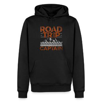 Road Trip Captain Loisir Aventure Excursion - Sweat à capuche Premium bio Homme - noir - Devant - Nico (187cm)