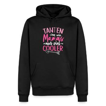 Tanten Sind Wie Mamas Nur Viel Cooler - Männer Premium Bio Hoodie - Schwarz - Vorne - Nico (187cm)