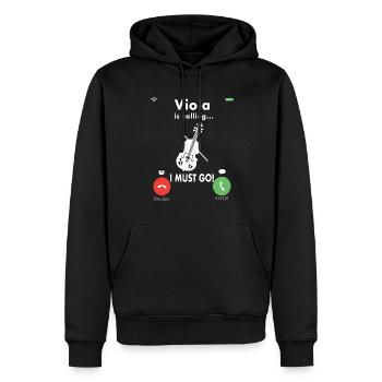 Violine Musik Geige Violinspieler Musikerin - Männer Premium Bio Hoodie - Schwarz - Vorne - Nico (187cm)