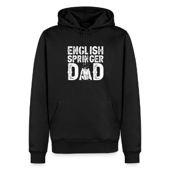 English Springer Spaniel Hund - Männer Premium Bio Hoodie - Schwarz - Vorne - Nico (187cm)