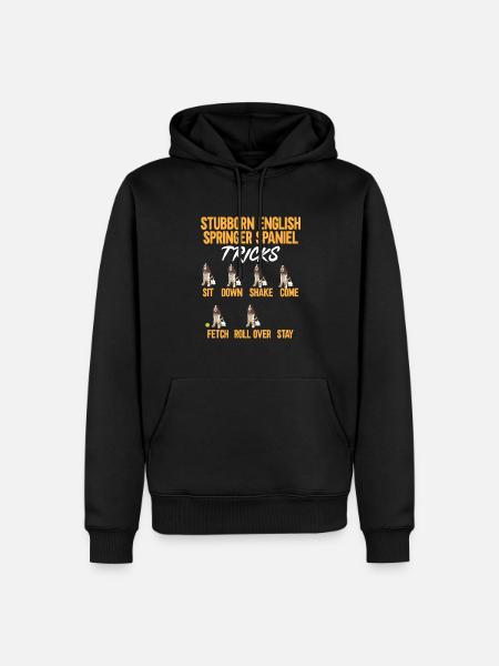 English Springer Spaniel Dog - Men’s Premium Organic Hoodie - black