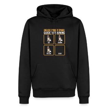 English Springer Spaniel Hund - Männer Premium Bio Hoodie - Schwarz - Vorne - Nico (187cm)