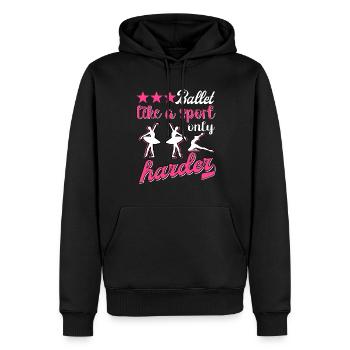 Ballet Danseuse Fille Ballet Ballerine - Sweat à capuche Premium bio Homme - noir - Devant - Nico (187cm)