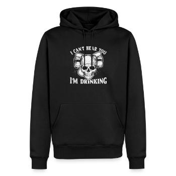 Drinkers Powered By Craft Making Brewing Beer Life - Männer Premium Bio Hoodie - Schwarz - Vorne - Nico (187cm)