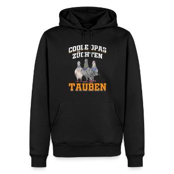 Taubenzüchter Opa Tauben - Männer Premium Bio Hoodie - Schwarz - Vorne - Nico (187cm)