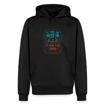 Il m’a fallu 70 ans Adult Humor Spr - Sweat à capuche Premium bio Homme - noir - Devant - Nico (187cm)