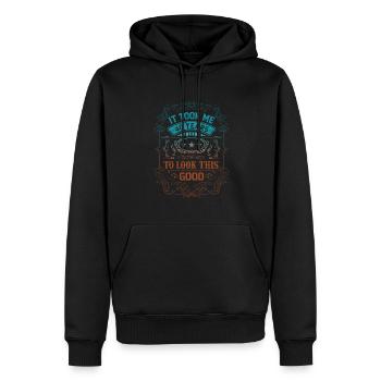 Il m’a fallu 40 ans Adult Humor Spr - Sweat à capuche Premium bio Homme - noir - Devant - Nico (187cm)