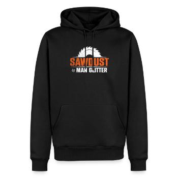 Sawdust est une scie mécanique à bois de charpentier - Sweat à capuche Premium bio Homme - noir - Devant - Nico (187cm)