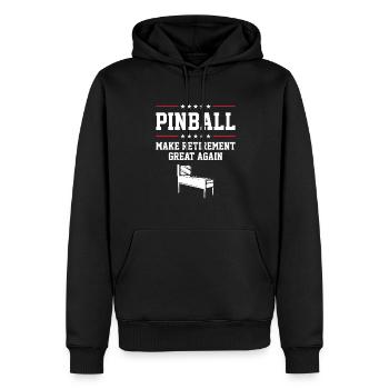 Retro Pinball Arcade Spiel Liebhaber Vintage Lifes - Männer Premium Bio Hoodie - Schwarz - Vorne - Nico (187cm)