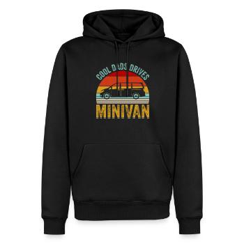Papa conduit Minivan Papa Minivan Papa Mode de vie - Sweat à capuche Premium bio Homme - noir - Devant - Nico (187cm)