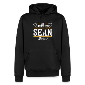 Sean Geschenkidee Geschenk Geburtstag - Männer Premium Bio Hoodie - Schwarz - Vorne - Nico (187cm)