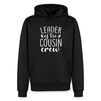 Leader Of The Cousin Crew Family Nephew - Männer Premium Bio Hoodie - Schwarz - Vorne - Nico (187cm)