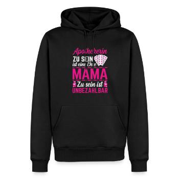 Mama Apothekerin Ehre Unbezahlbar - Männer Premium Bio Hoodie - Schwarz - Vorne - Nico (187cm)