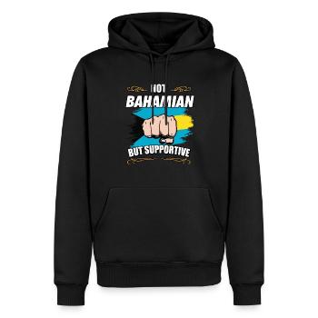 Pas bahaméen, mais un touriste de voyage de soutien - Sweat à capuche Premium bio Homme - noir - Devant - Nico (187cm)