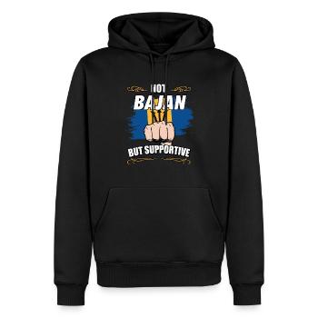 Not Bajan But Supportive Travel Tourist Bajan - Männer Premium Bio Hoodie - Schwarz - Vorne - Nico (187cm)