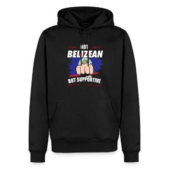 Pas bélizien mais touristique de voyage de soutien - Sweat à capuche Premium bio Homme - noir - Devant - Nico (187cm)
