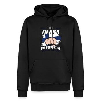 Pas finlandais mais touristique de soutien Finlandais - Sweat à capuche Premium bio Homme - noir - Devant - Nico (187cm)