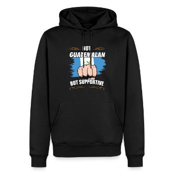 Pas guatémaltèque mais un touriste de voyage de soutien - Sweat à capuche Premium bio Homme - noir - Devant - Nico (187cm)