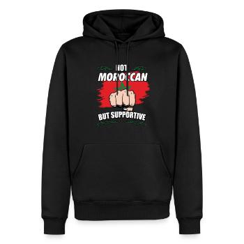 Pas marocain mais touristique de voyage de soutien Maroc - Sweat à capuche Premium bio Homme - noir - Devant - Nico (187cm)