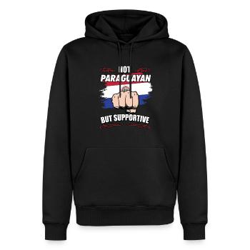 Pas paraguayen mais touristique de voyage de soutien - Sweat à capuche Premium bio Homme - noir - Devant - Nico (187cm)