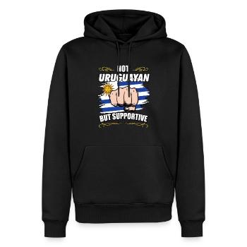 Pas uruguayen mais un touriste de voyage de soutien - Sweat à capuche Premium bio Homme - noir - Devant - Nico (187cm)