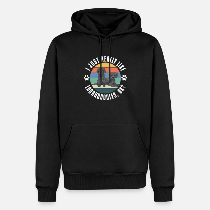 Labradoodle Chien - Sweat à capuche Premium bio Homme - noir