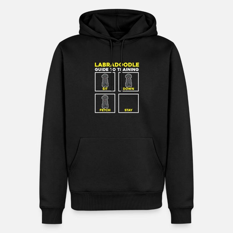 Labradoodle Hund - Männer Premium Bio Hoodie - Schwarz