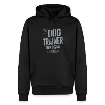 Dog Trainer Funny Job Occupation - Men’s Premium Organic Hoodie - black - Front - Nico (187cm)