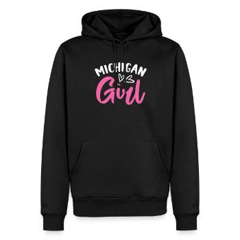 Michigan Girl City State American Town Country - Männer Premium Bio Hoodie - Schwarz - Vorne - Nico (187cm)