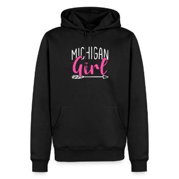 Michigan Girl City State American Town Country - Männer Premium Bio Hoodie - Schwarz - Vorne - Nico (187cm)