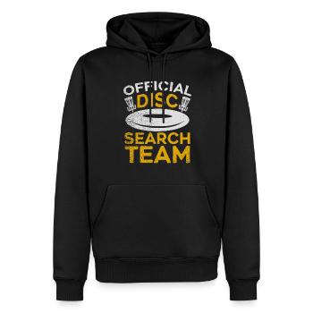 Équipe officielle de recherche de disques Disc Golf Course Frisbee - Sweat à capuche Premium bio Homme - noir - Devant - Nico (187cm)
