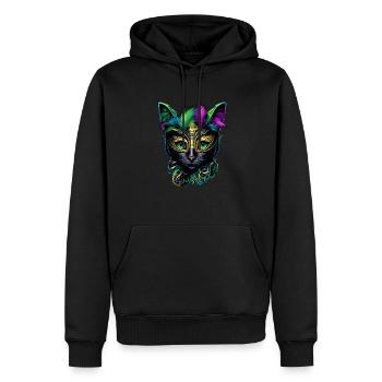 Mardi Gras Katze Narrenmaske Mardi Gras Katze - Männer Premium Bio Hoodie - Schwarz - Vorne - Nico (187cm)