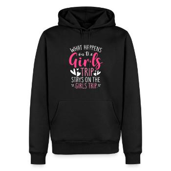 Girls Weekend Trip Whats Happens On The Girls Trip - Männer Premium Bio Hoodie - Schwarz - Vorne - Nico (187cm)