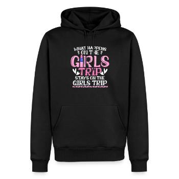 Girls Weekend Trip Whats Happens On The Girls Trip - Männer Premium Bio Hoodie - Schwarz - Vorne - Nico (187cm)