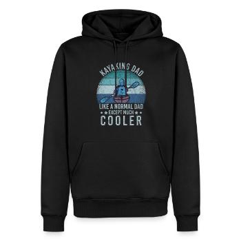 Kayak papa comme un papa normal sauf plus cool - Sweat à capuche Premium bio Homme - noir - Devant - Nico (187cm)