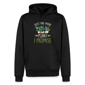 Juste une plante de plus que je promets jardiner - Sweat à capuche Premium bio Homme - noir - Devant - Nico (187cm)