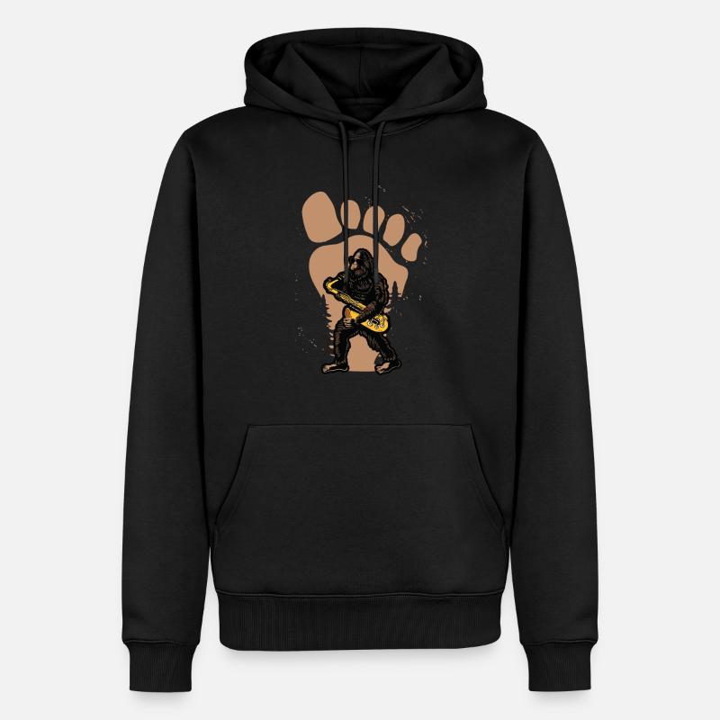 Cryptide Cryptozoologie Sténologie Saxophone Gesc - Sweat à capuche Premium bio Homme - noir