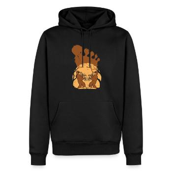 Société des cryptides Strangeology Cryptozoologie - Sweat à capuche Premium bio Homme - noir - Devant - Nico (187cm)