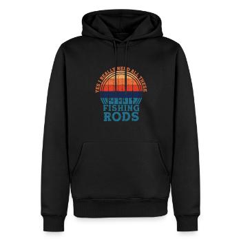 Masterbaiter Lifestyle Fisherman Lover Angelrute - Männer Premium Bio Hoodie - Schwarz - Vorne - Nico (187cm)