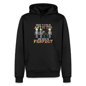 Autismus-Bewusstseins-Bewegung Sonderpädagogik Ges - Männer Premium Bio Hoodie - Schwarz - Vorne - Nico (187cm)