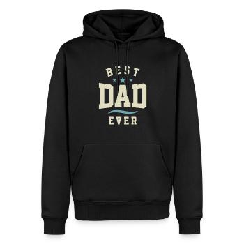 Best Dad Ever - Dad Birthday - Men’s Premium Organic Hoodie - black - Front - Nico (187cm)