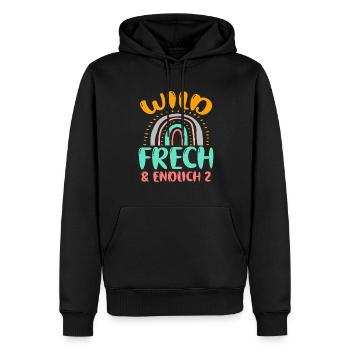 Wild Frech Und Endlich 2 - Männer Premium Bio Hoodie - Schwarz - Vorne - Nico (187cm)