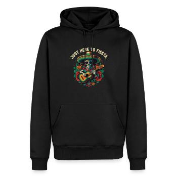 Just Here To Fiesta Cinco De Mayo Mexican Pride - Männer Premium Bio Hoodie - Schwarz - Vorne - Nico (187cm)