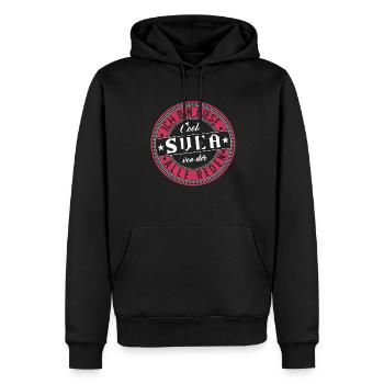 Svea Geschenkidee Geschenk Geburtstag - Männer Premium Bio Hoodie - Schwarz - Vorne - Nico (187cm)