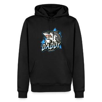 Papa Haifisch - Männer Premium Bio Hoodie - Schwarz - Vorne - Nico (187cm)