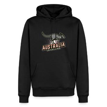 Australia is calling - Men’s Premium Organic Hoodie - black - Front - Nico (187cm)